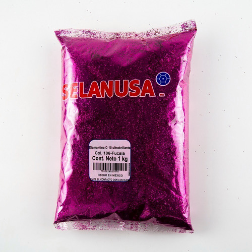 Diamantina Ultra Brillante Fucsia Bolsa 1kg Selanusa