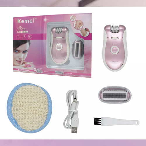 Depiladora / Afeitadora 2 En 1 Kemei Full Edition Mujer Km-2068a