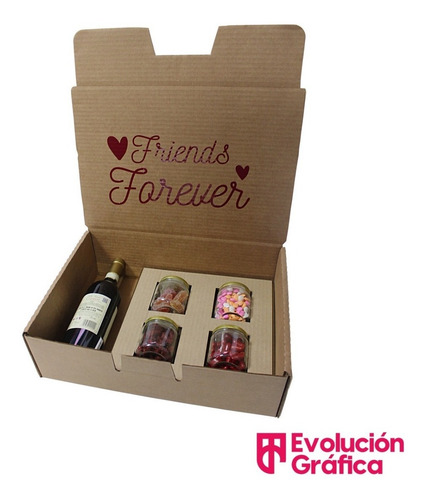20 Caja Embalaje Para Botella Y 2 Botanas.
