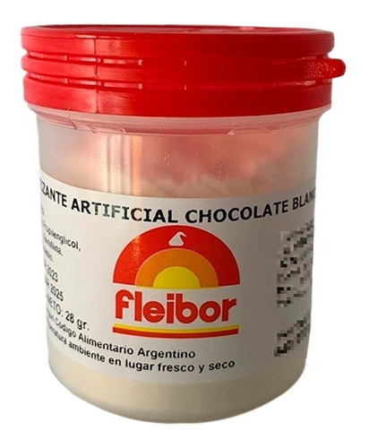 Imagen 1 de 3 de Esencia Aromatizante Art. Fleibor Polvo 28g Chocolate Blanco
