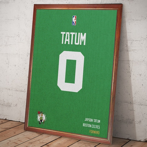 Nba Jayson Tatum Boston Celtics Poster Camiseta Enmarcado