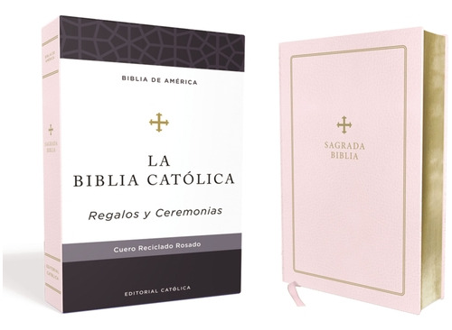 Libro Biblia Catã³lica, Regalos Y Ceremonias, Color Rosa,...