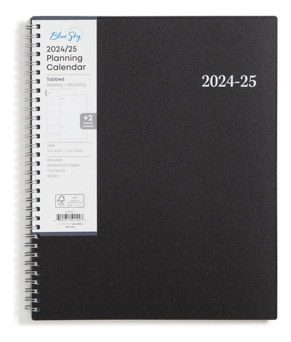 Blue Sky Agenda Semanal Y Mensual 2024-2025 8.5x11 Mmg