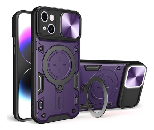 Funda Uso Rudo Para iPhone 15 Series  Dashcam + Cristal 9d