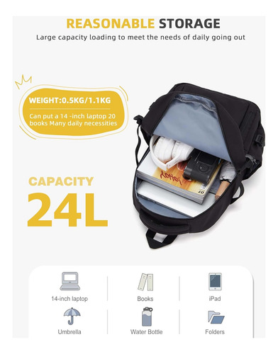 Mochila Ligera Para Mujer, Mochila Grande Para Portátil...