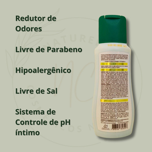 Sabonete Intimo Liquido 15 Ervas 200ml Fragrância Mulher