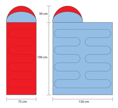Imagen 2 de 8 de Bolsa De Dormir Premium Grande Capucha Soporta -10 Grados