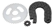 Comprar Cadena Y Piñones De Acero Para Karts Cuatrimotos Y Mini Moto