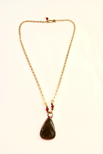 Collar Obsidiana Dorada, Piedra Preciosa Natural , Cod1
