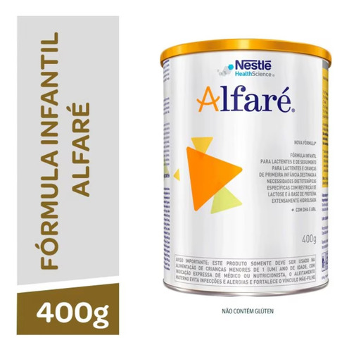 Fórmula Infantil Restrição Lactose Alfaré Nestlé 400g Em Pó