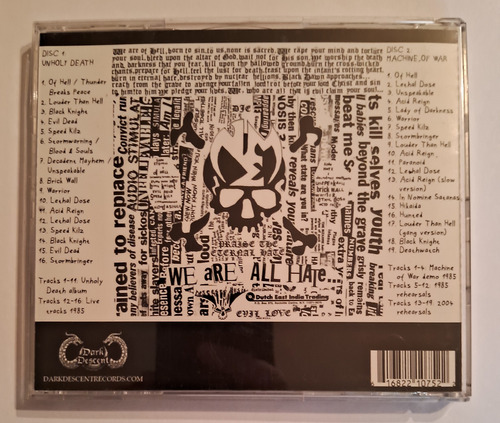 N.m.e. Unholy Death/machine Of War 2cd 2012 Venom Hellhammer Edición Limitada