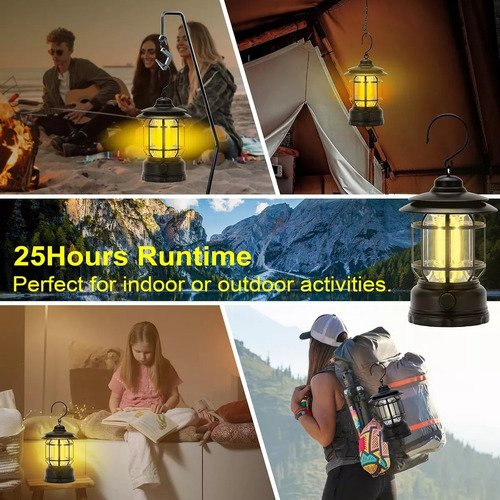 Vintage Portable Led Recargable Camping Lights
