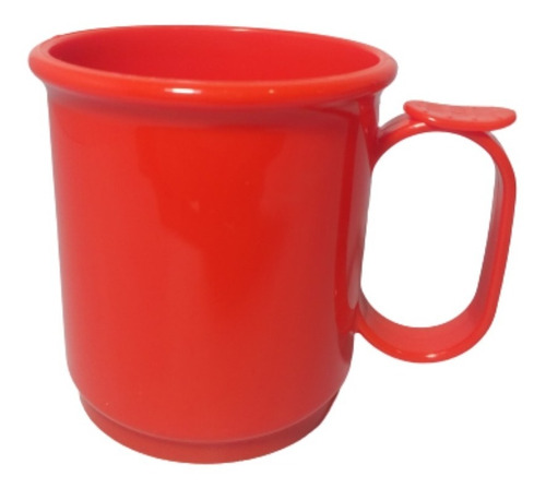 Jarro Mug Plastico Recto 9cm X150 Taza   Apoya Dedo Colores