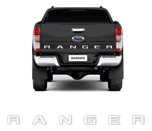 Faixa Tampa Traseira Ford Ranger 2013/2019 Resinado Branco