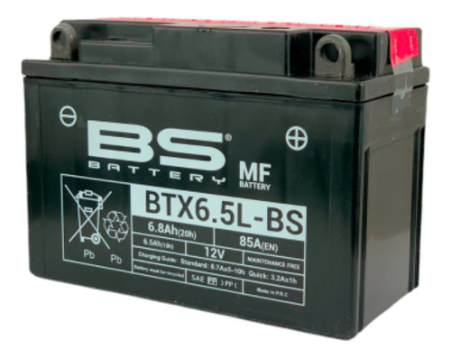 Bateria-bs Btx6.5l Acido Pack