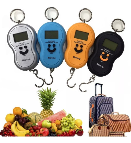 Balanza Viaje Pesca 40-50 Kg Digital Balijas Valijas Colgar Portatil A Pilas Gancho Metalico Romana