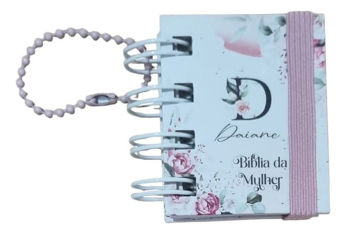 Kit Com 12 Unidades De Mini Bíblias Personalizadas Com Nome Rosa