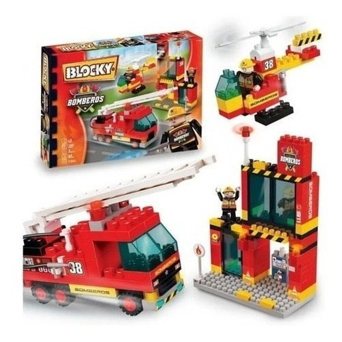 Blocky Bomberos 150 Piezas Original  Bloques Micieloazul