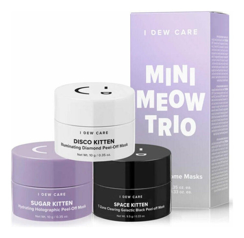 I Dew Care | Mini Meow Trío | 3 Mini Chrome Mask