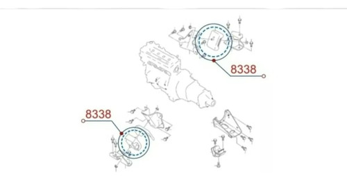 2 Soportes Motor Frontal Der/izq Para Jimny 2021-2022 8338 &