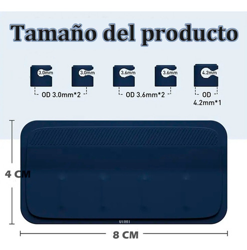 Soporte Con Clips Magnético Para Organizar Cables Escritorio