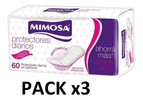 Imagen 2 de 4 de Mimosa Protectores Diarios X 180 Unidades