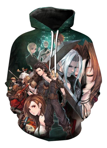 Final Fantasy Vii Sudadera Con Capucha Estampada En 3d