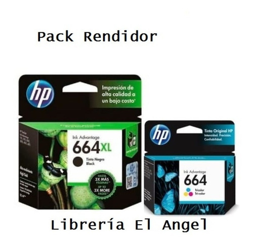 Pack Cartuchos Hp 664xl Negro Y 664 Color 4535 4675 2135 