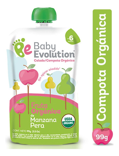 Compota Baby Evolution Manzana Pera 99gr