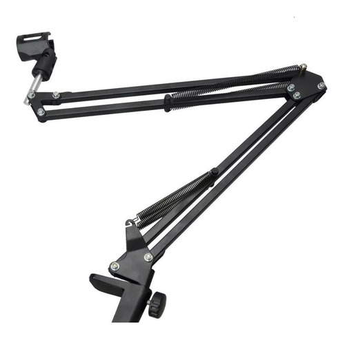 Braço Suporte De Mesa Articulado Pra Microfones + Pop Filter