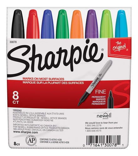 Juego De Marcadores Sharpie 8 U Multi5