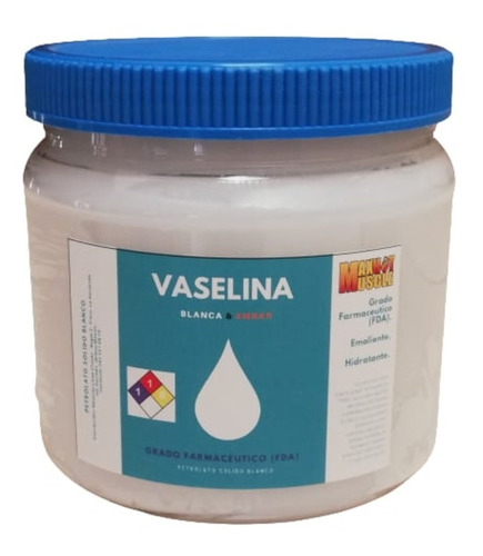 Petrolato Blanco Grado Farmacéutico (vaselina) 900 Gr.