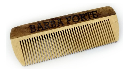 Pente Em Madeira Barba Forte 9cm Pt001