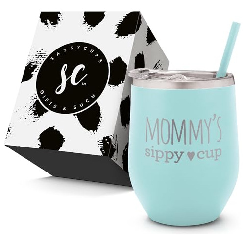 Sassycups Mami's Sippy Cup Wine Tumbler  Acero Dsfsa