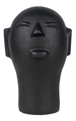 Kit 3 Escultura Cerâmica Cabeça De Cida Lima Artesanato