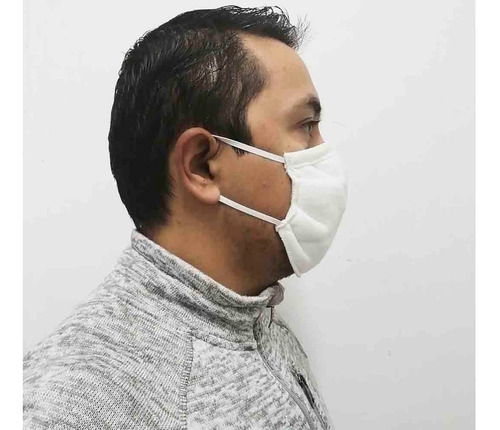Imagen 2 de 8 de Mascarilla Tapaboca Lavable Reutilizable 3 Capas Algodón