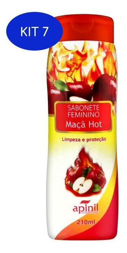 Kit 7 Sabonete Intimo Maca Hot Apinil 210ml