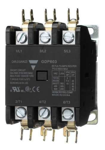 Contactor Proposito Definido 60 Amp Carlo Gavazzi Gdp603l