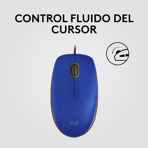 Logitech M110 Mouse Con Cable Usb Azul