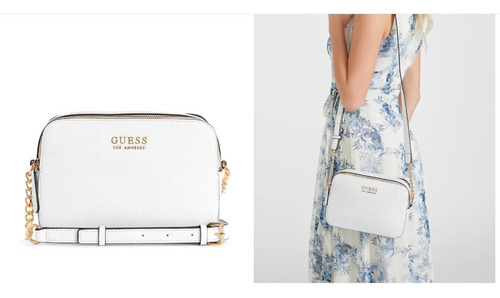 Bolsa Crossbody Guess Original Garantizada Color Blanco