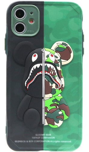 Funda Para iPhone 11 Silicona De Oso Camuflado 3d