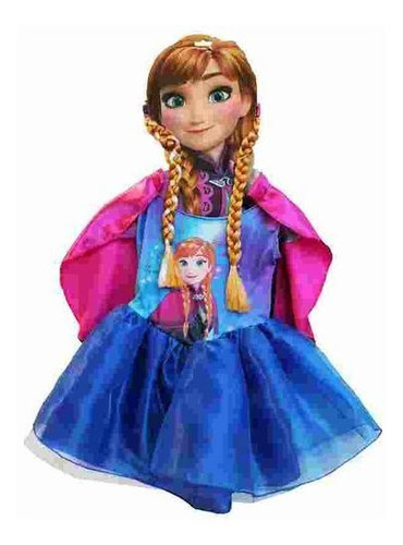 Imagem 2 de 3 de Fantasia Anna Frozen Disney Com Tranças Tamanho G Rubies