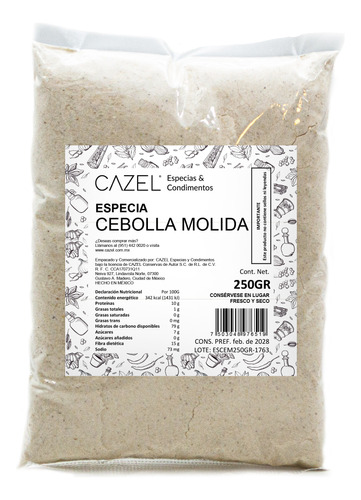 Cebolla Molida Concentrada Oaxaca 250g