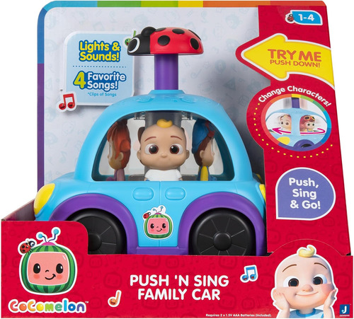 Cocomelon Push 'n Sing - Coche Familiar Interactivo Musical