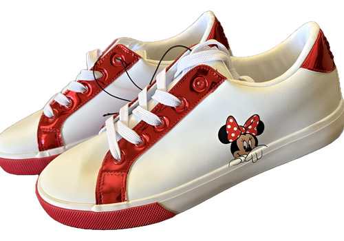 Minnie Mouse (disney) Tenis Talla 9us Color Blanco, Nuevos