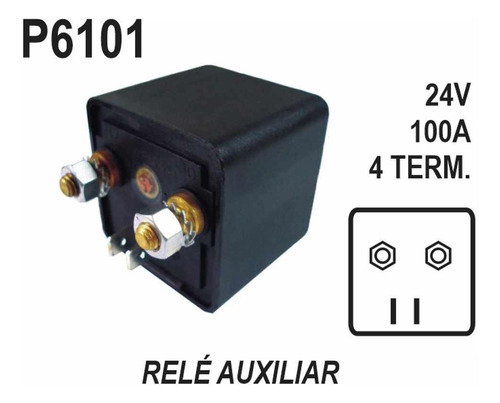 Rele Auxiliar Para 24v Com Suporte Bloqueio Partida/ Chaveam