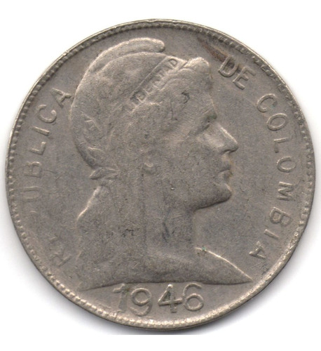 5 Centavos 1946 Medellín Números Grandes