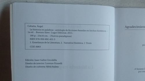 Imagen 4 de 4 de La Historia En Palabras Angel Cabaña Lugar Nuevos Paradigmas