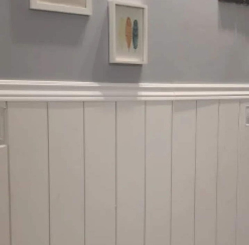 Revestimiento Ranurado Madera Mdf Blanco Para Interior