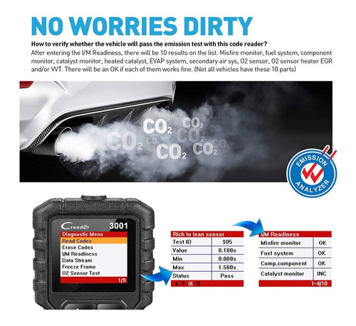 Imagen 8 de 9 de Escaner Launch Creader 3001 Obd2 Lector Automotriz Scanner